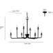 Marceline 8 Light 37.85 inch Polished Nickel Chandelier Ceiling Light